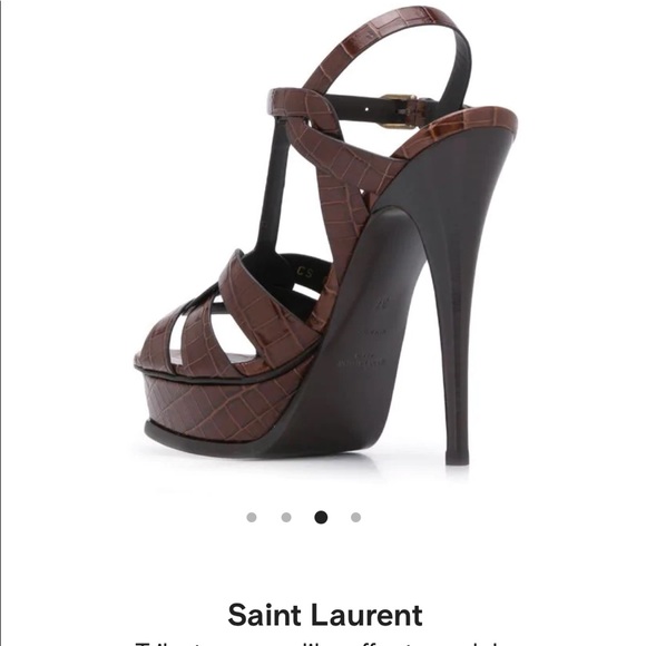 YSL Tribute crocodile effect sandal - Picture 2 of 7